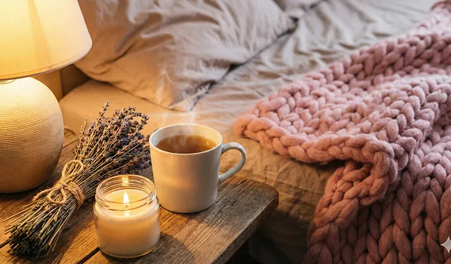 キャンドルとリラックス空間